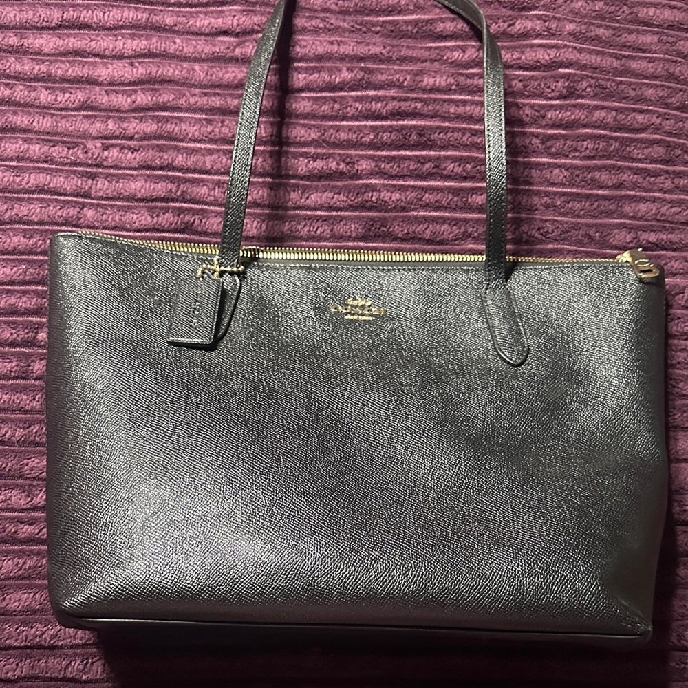 Coach Black Leather Tote